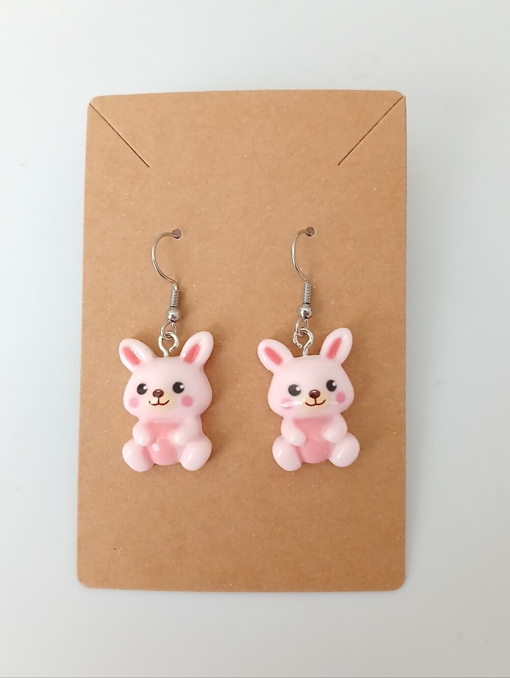 Fashion Jewelry Pink Bunny Dangle Earrings